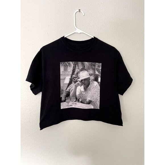 Notorious BIG and Jay Z Black Cropped Tee Shirt Medium - Picture 3 of 10